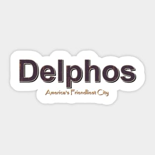 Delphos Grunge Text Sticker